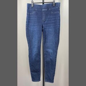 Talbots Jeans Womens 6 blue denim skinny pull on jegging preppy casual
